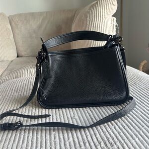 Coach Black Pebbled Leather Shoulder Bag